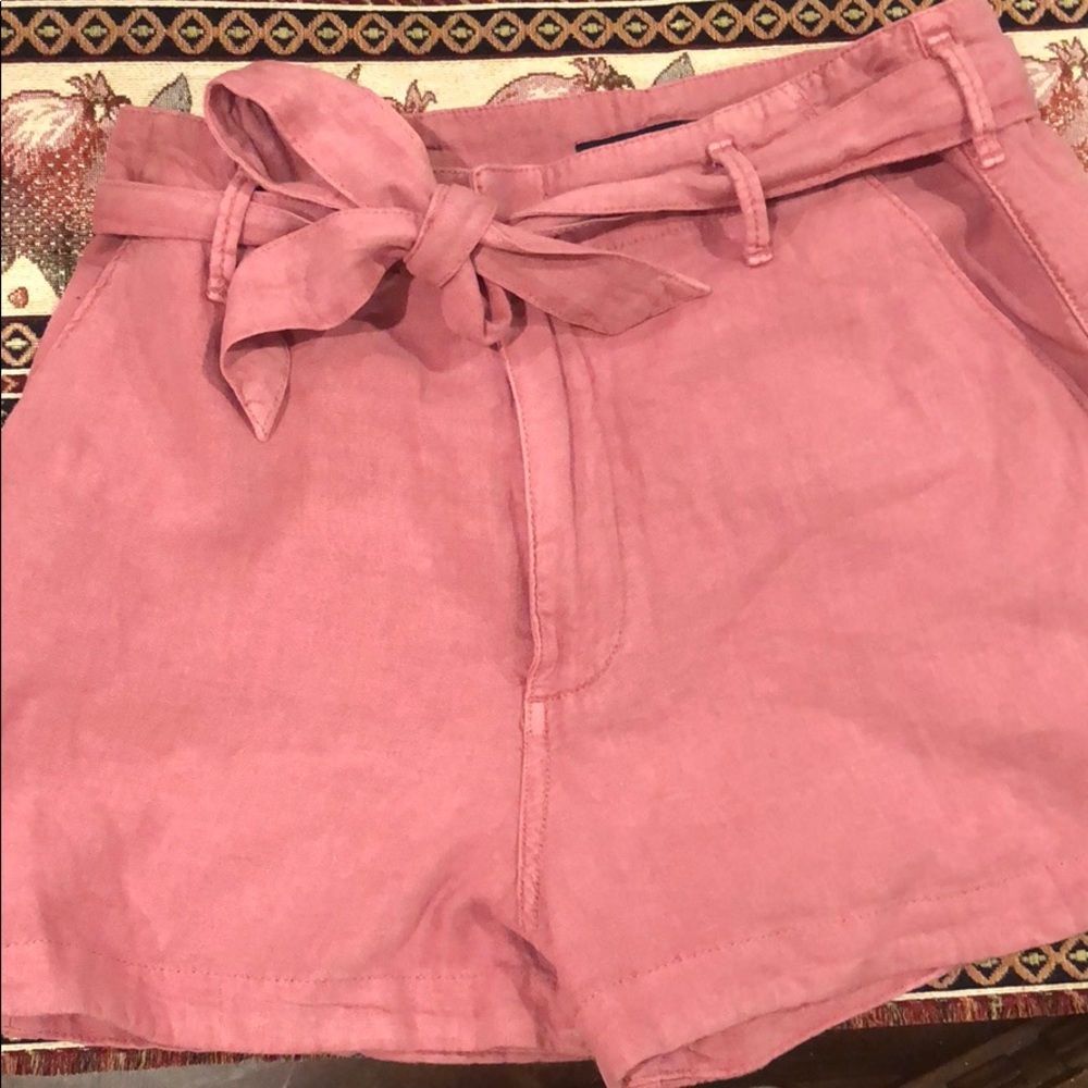 Abercrombie and Fitch light pink/red shorts
